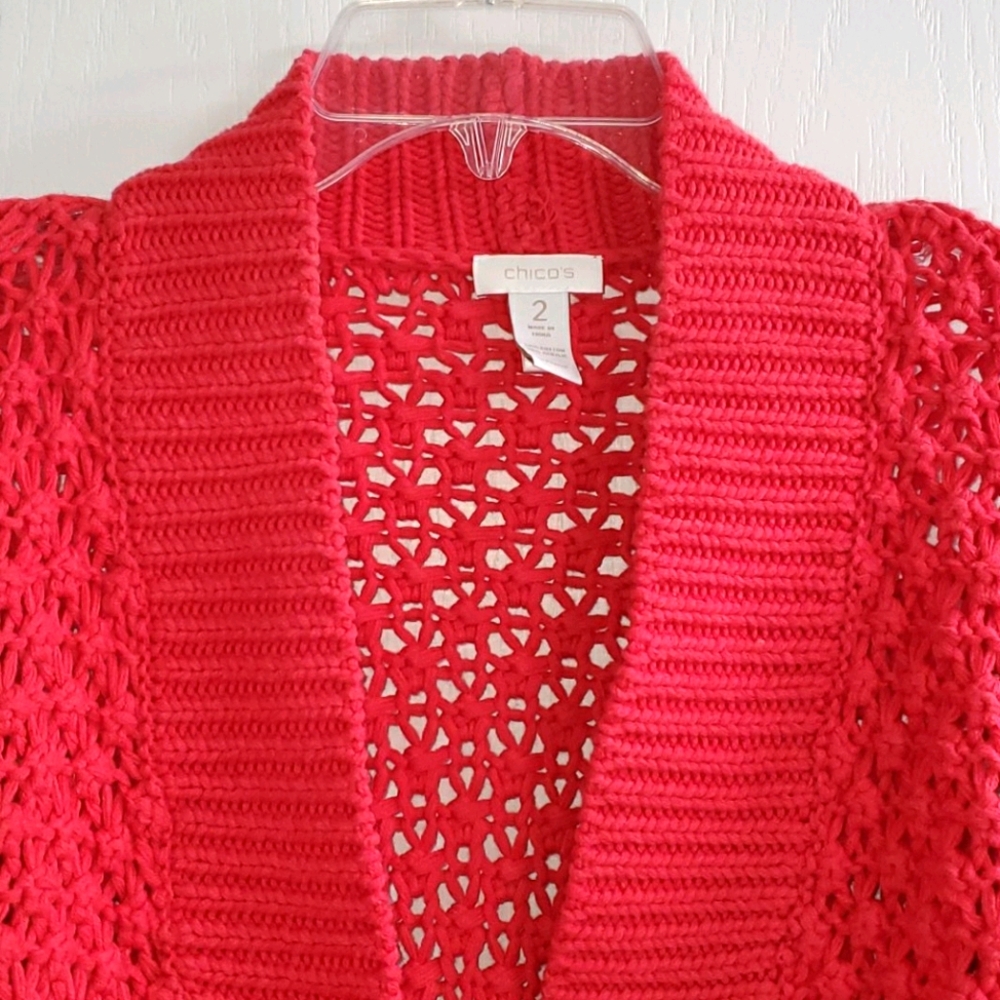 Chicos Pink Knitted Shrug EUC - Picture 2 of 13